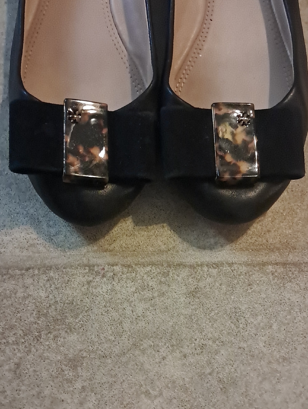 Tortoise Shell Bow Tory Burch Ballerina Flat Ballet Luxury Dress Animal Print - Picture 5 of 8